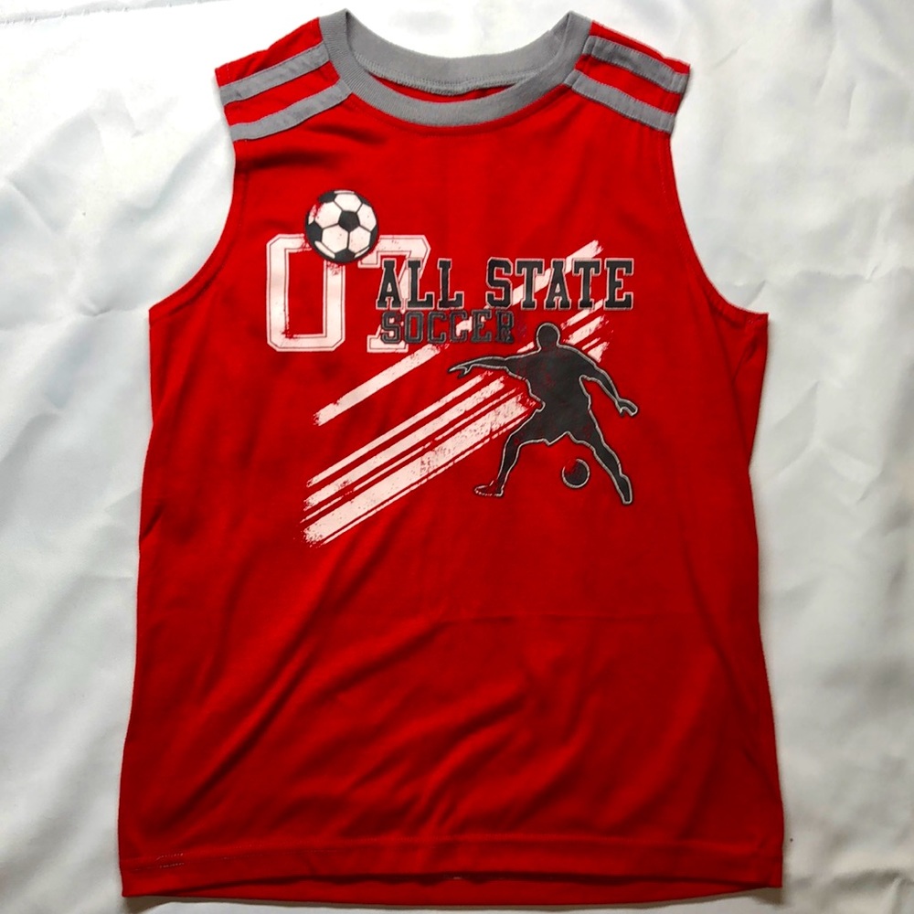 Joe Boxer Red Soccer Pj Top, Size L 10/12